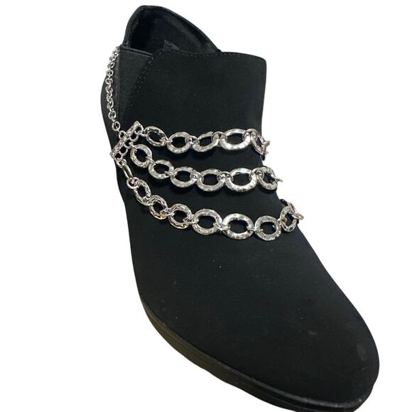 Boot Jewelry Silver tone chain 3 layers 4 front, side or rear w/ w2”extender NWT - Picture 2 of 7